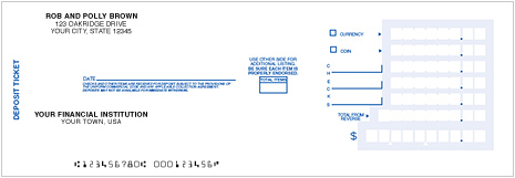 Business 3 To A Page Deposit Slips